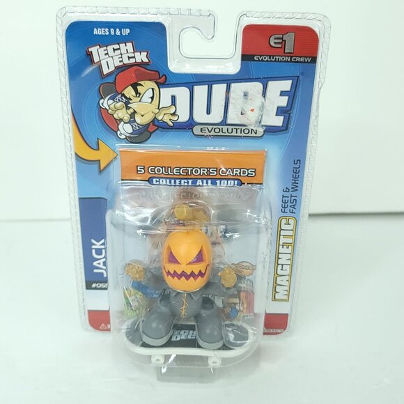 TECH DECK DUDES Jack Action Figure SkateBoard EVOLUTION Magnetic Orange USA NEW - Picture 1 of 4